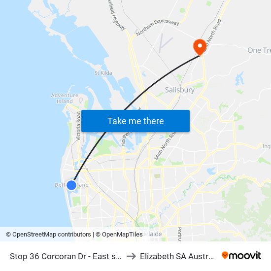 Stop 36 Corcoran Dr - East side to Elizabeth SA Australia map