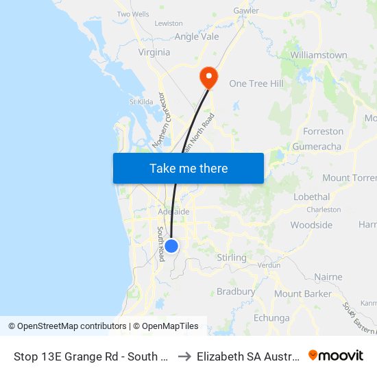 Stop 13E Grange Rd - South side to Elizabeth SA Australia map