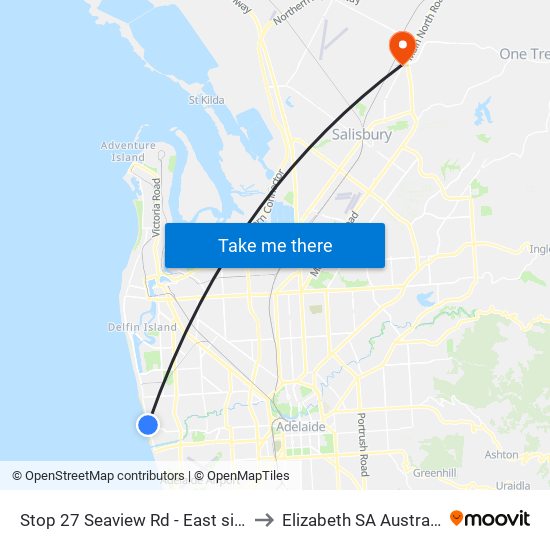 Stop 27 Seaview Rd - East side to Elizabeth SA Australia map