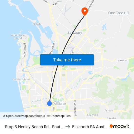 Stop 3 Henley Beach Rd - South side to Elizabeth SA Australia map