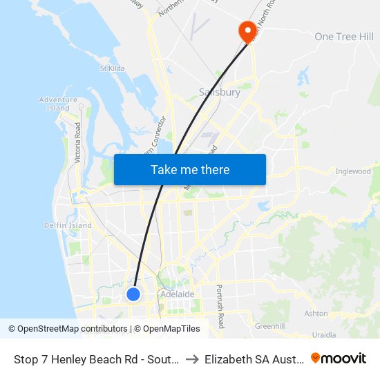 Stop 7 Henley Beach Rd - South side to Elizabeth SA Australia map