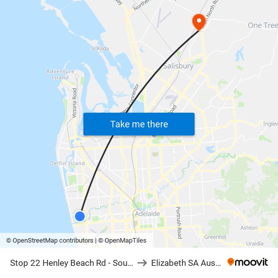 Stop 22 Henley Beach Rd - South side to Elizabeth SA Australia map