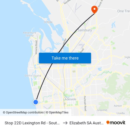 Stop 22D Lexington Rd - South side to Elizabeth SA Australia map