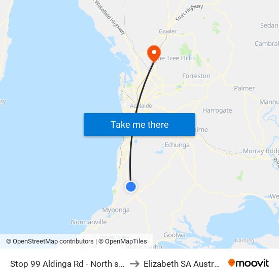 Stop 99 Aldinga Rd - North side to Elizabeth SA Australia map