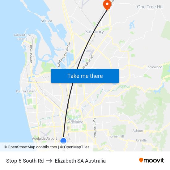 Stop 6 South Rd to Elizabeth SA Australia map