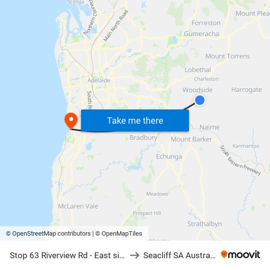 Stop 63 Riverview Rd - East side to Seacliff SA Australia map