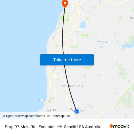 Stop 97 Main Rd - East side to Seacliff SA Australia map