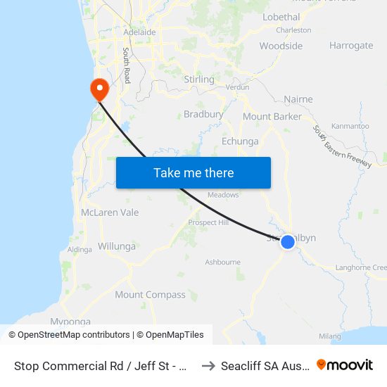 Stop Commercial Rd / Jeff St - West side to Seacliff SA Australia map