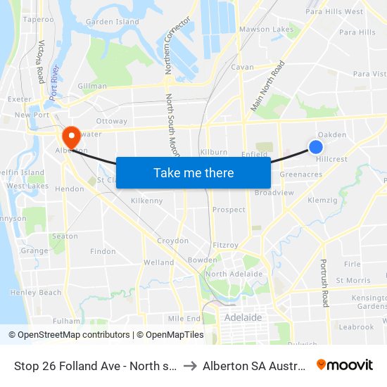 Stop 26 Folland Ave - North side to Alberton SA Australia map