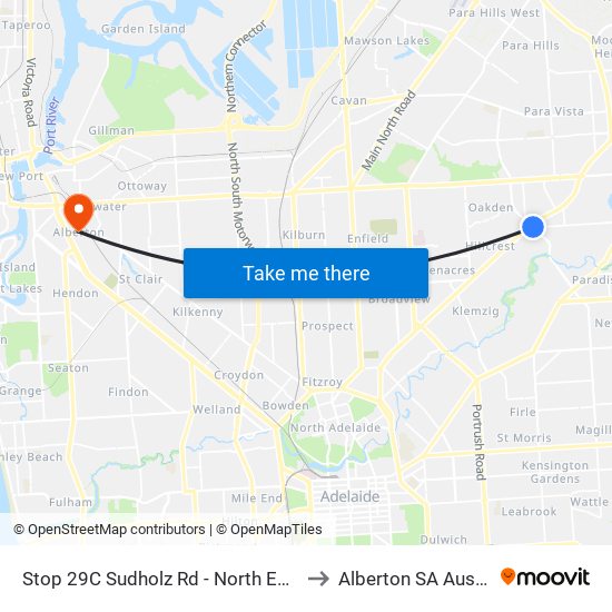 Stop 29C Sudholz Rd - North East side to Alberton SA Australia map