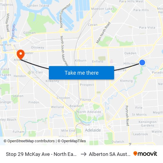 Stop 29 McKay Ave - North East side to Alberton SA Australia map