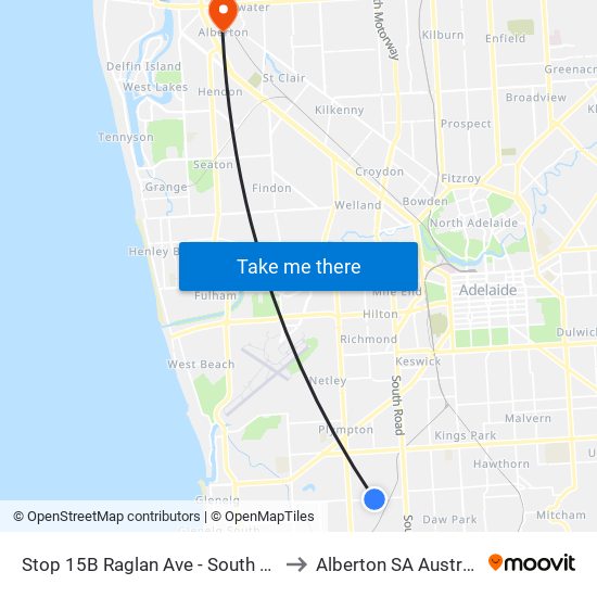 Stop 15B Raglan Ave - South side to Alberton SA Australia map