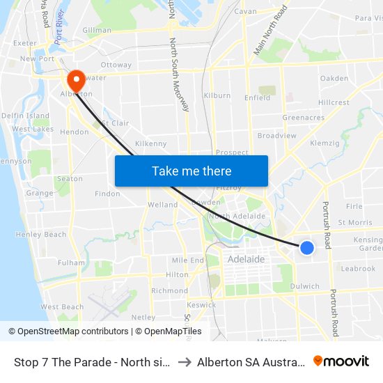 Stop 7 The Parade - North side to Alberton SA Australia map