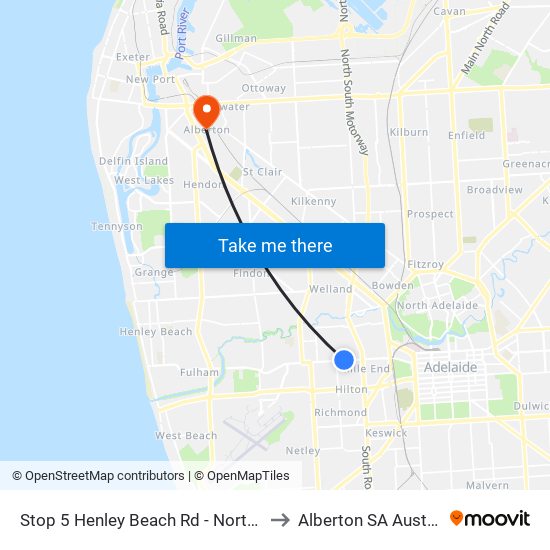 Stop 5 Henley Beach Rd - North side to Alberton SA Australia map