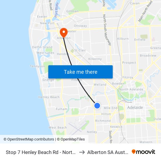 Stop 7 Henley Beach Rd - North side to Alberton SA Australia map