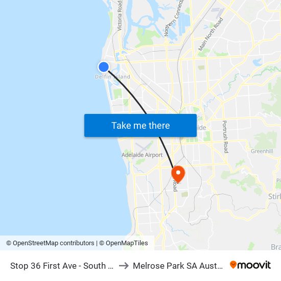 Stop 36 First Ave - South side to Melrose Park SA Australia map