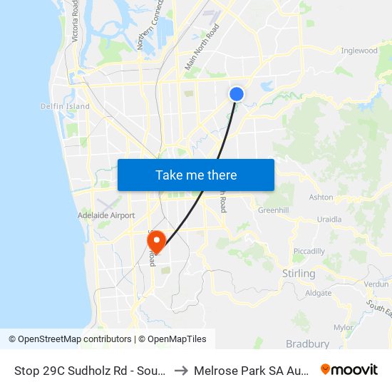 Stop 29C Sudholz Rd - South side to Melrose Park SA Australia map