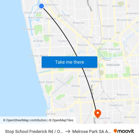 Stop School Frederick Rd / Old Port Rd to Melrose Park SA Australia map