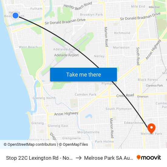 Stop 22C Lexington Rd - North side to Melrose Park SA Australia map