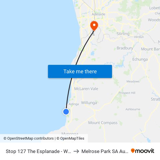 Stop 127 The Esplanade - West side to Melrose Park SA Australia map