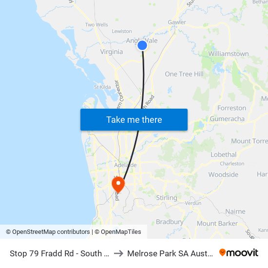 Stop 79 Fradd Rd - South side to Melrose Park SA Australia map