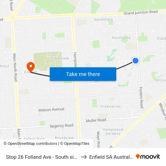 Stop 26 Folland Ave - South side to Enfield SA Australia map