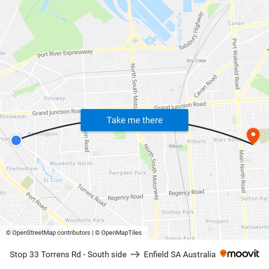 Stop 33 Torrens Rd - South side to Enfield SA Australia map