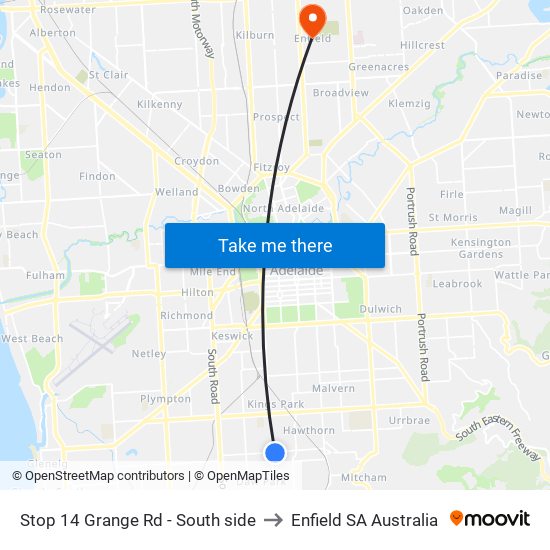 Stop 14 Grange Rd - South side to Enfield SA Australia map