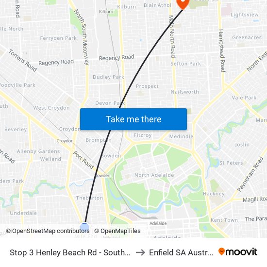 Stop 3 Henley Beach Rd - South side to Enfield SA Australia map