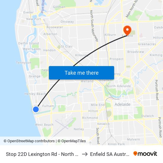 Stop 22D Lexington Rd - North side to Enfield SA Australia map