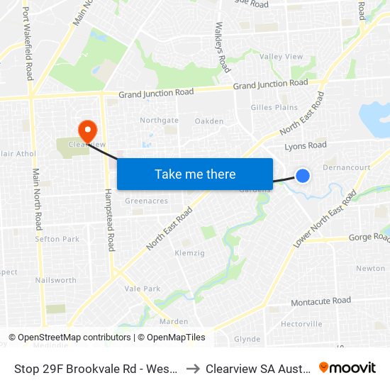 Stop 29F Brookvale Rd - West side to Clearview SA Australia map