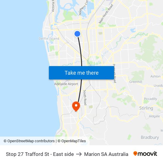 Stop 27 Trafford St - East side to Marion SA Australia map