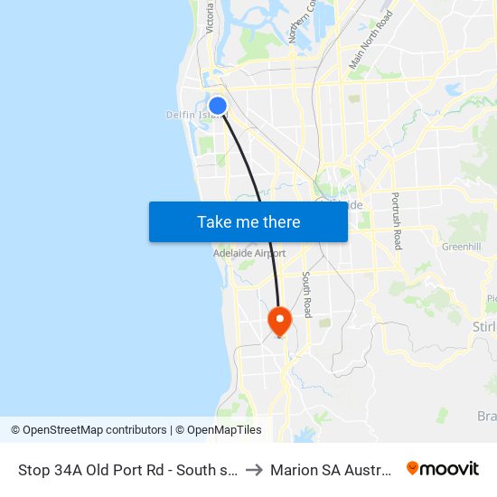 Stop 34A Old Port Rd - South side to Marion SA Australia map