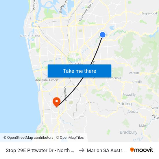 Stop 29E Pittwater Dr - North side to Marion SA Australia map