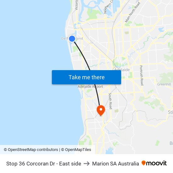 Stop 36 Corcoran Dr - East side to Marion SA Australia map