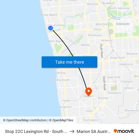 Stop 22C Lexington Rd - South side to Marion SA Australia map