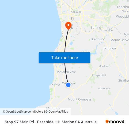 Stop 97 Main Rd - East side to Marion SA Australia map