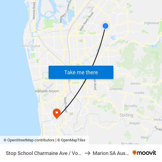 Stop School Charmaine Ave / Volare Ave to Marion SA Australia map