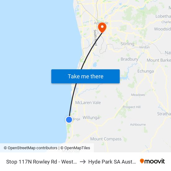 Stop 117N Rowley Rd - West side to Hyde Park SA Australia map