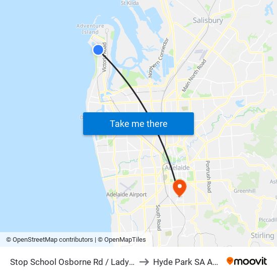 Stop School Osborne Rd / Lady Gowrie Dr to Hyde Park SA Australia map