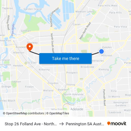 Stop 26 Folland Ave - North side to Pennington SA Australia map