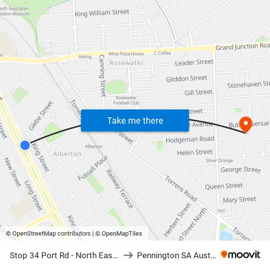 Stop 34 Port Rd - North East side to Pennington SA Australia map