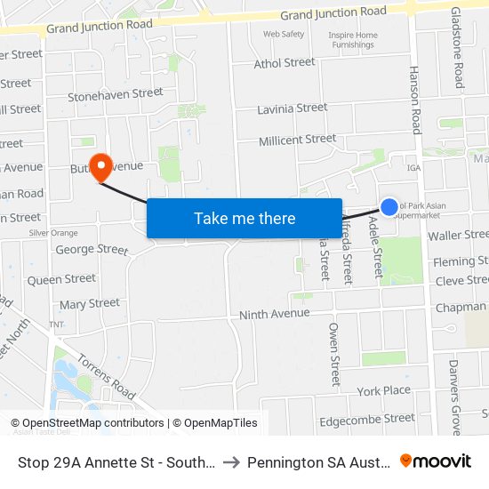 Stop 29A Annette St - South side to Pennington SA Australia map