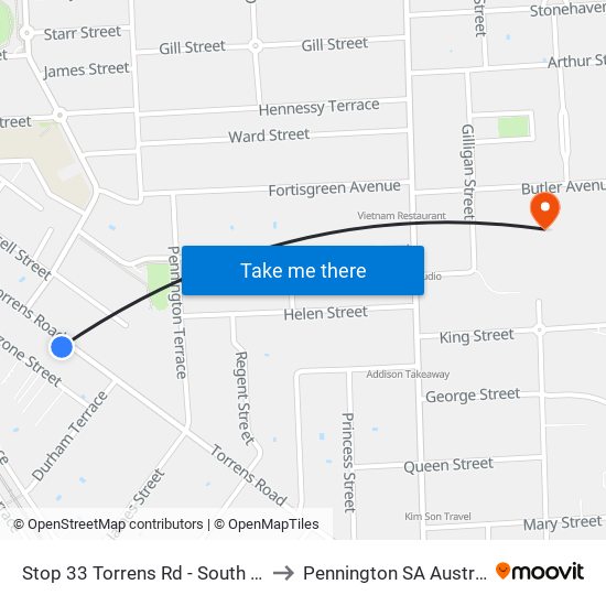 Stop 33 Torrens Rd - South side to Pennington SA Australia map