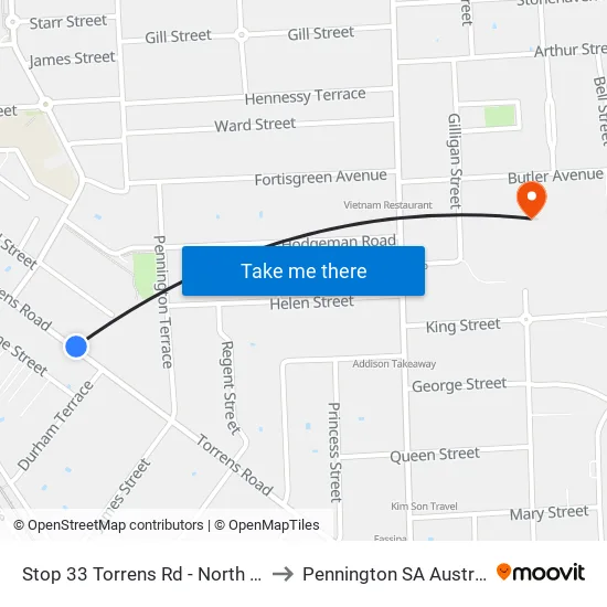 Stop 33 Torrens Rd - North side to Pennington SA Australia map