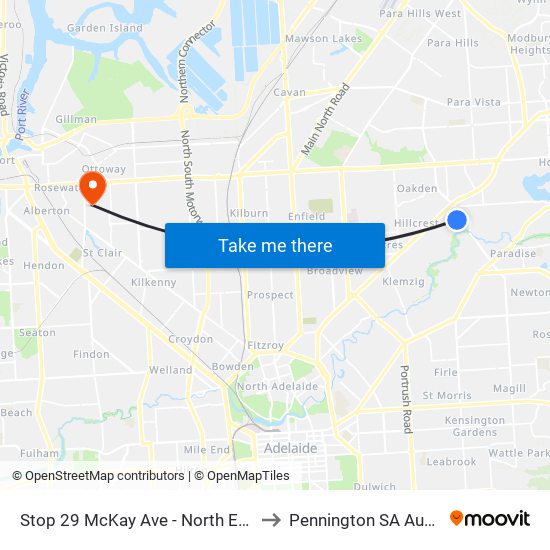 Stop 29 McKay Ave - North East side to Pennington SA Australia map