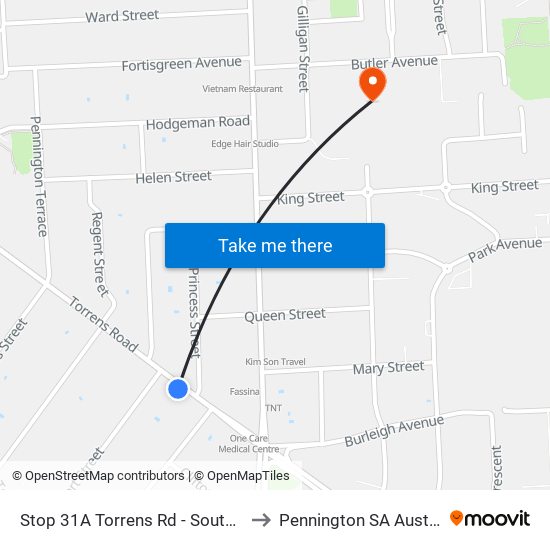 Stop 31A Torrens Rd - South side to Pennington SA Australia map