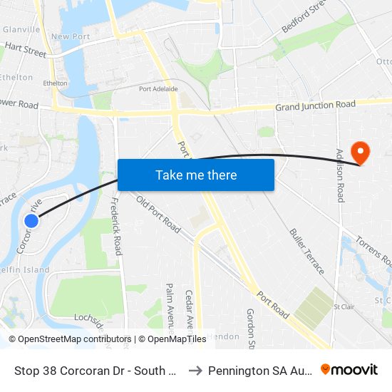 Stop 38 Corcoran Dr - South East side to Pennington SA Australia map