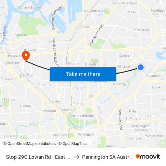Stop 29C Lowan Rd - East side to Pennington SA Australia map