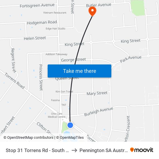 Stop 31 Torrens Rd - South side to Pennington SA Australia map